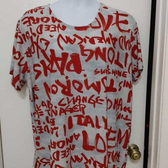 B&R Tops - G&R Women's Top (Red/Grey) (XXL)